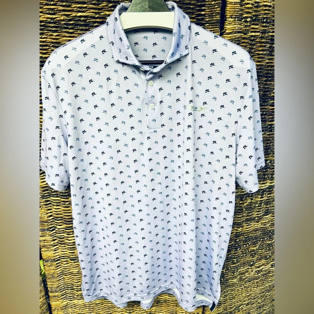 Ralph Lauren Sport‎ Purple Polo with Swordfish Pattern
